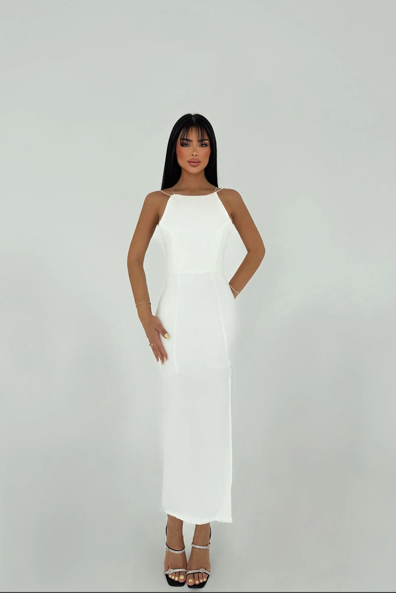 Elegant Essence Dress – White