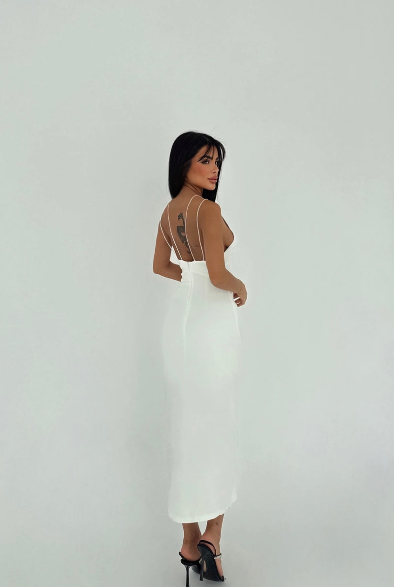 Elegant Essence Dress – White
