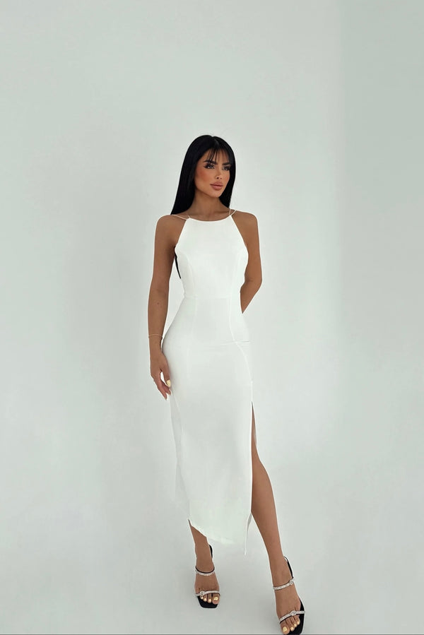Elegant Essence Dress – White
