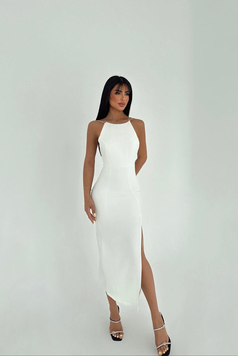 Elegant Essence Dress – White